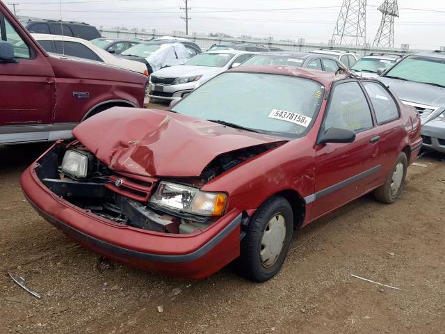 JT2EL43S2R0387108 - 1994 TOYOTA TERCEL DX RED photo 2