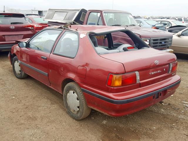 JT2EL43S2R0387108 - 1994 TOYOTA TERCEL DX RED photo 3