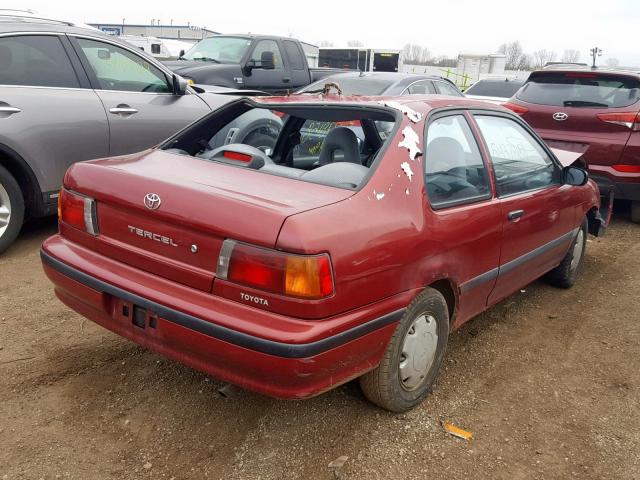 JT2EL43S2R0387108 - 1994 TOYOTA TERCEL DX RED photo 4