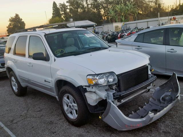 1FMCU49H47KB53377 - 2007 FORD ESCAPE HEV WHITE photo 1