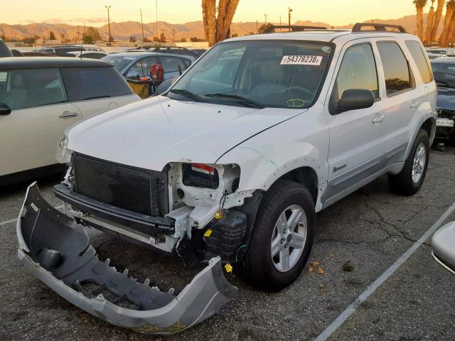 1FMCU49H47KB53377 - 2007 FORD ESCAPE HEV WHITE photo 2