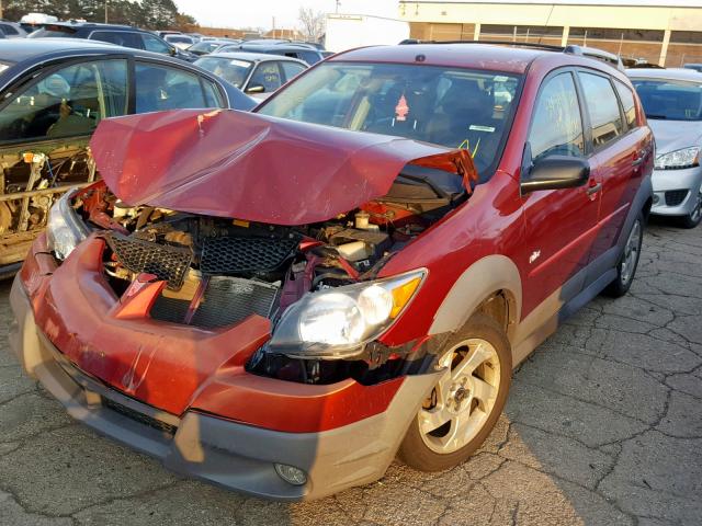 5Y2SL62874Z429465 - 2004 PONTIAC VIBE RED photo 2