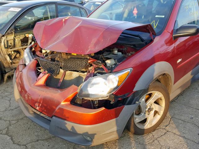 5Y2SL62874Z429465 - 2004 PONTIAC VIBE RED photo 9