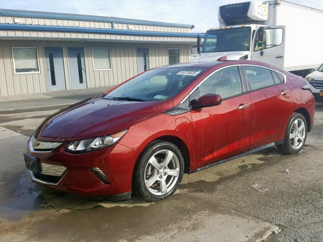 1G1RC6S50HU181298 - 2017 CHEVROLET VOLT LT RED photo 2