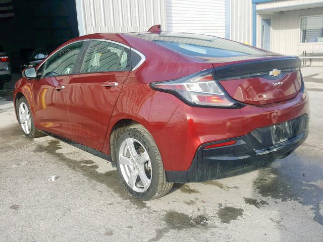 1G1RC6S50HU181298 - 2017 CHEVROLET VOLT LT RED photo 3