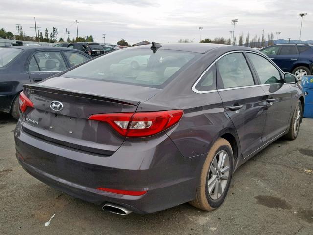 5NPE24AF8GH327320 - 2016 HYUNDAI SONATA SE BROWN photo 4