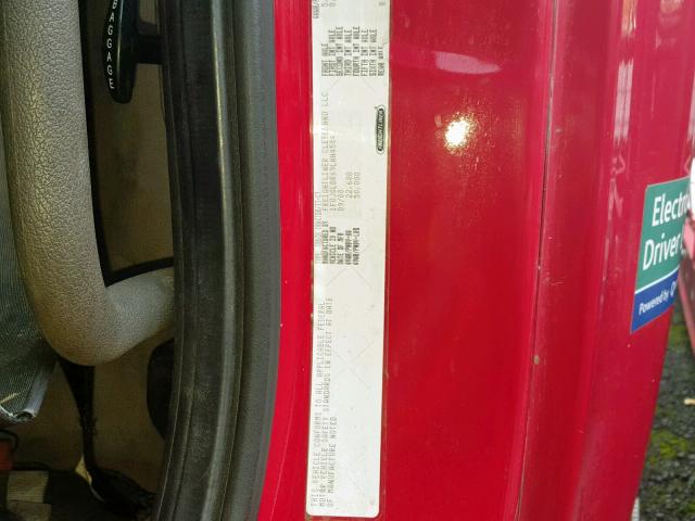 1FUJGLDR69LAH4584 - 2009 FREIGHTLINER CASCADIA 1 RED photo 10