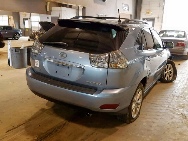 2T2HK31U19C133400 - 2009 LEXUS RX 350 BLUE photo 4