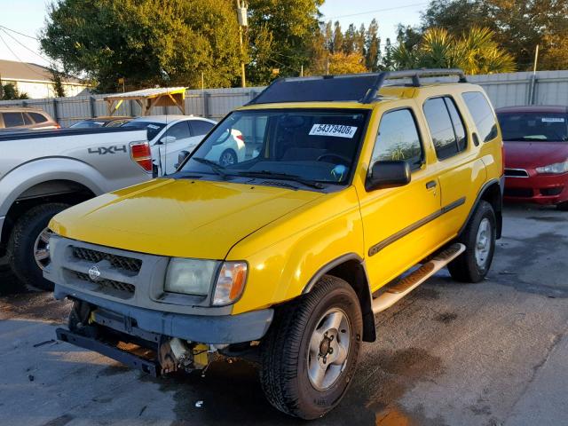 5N1ED28TX1C583614 - 2001 NISSAN XTERRA XE YELLOW photo 2