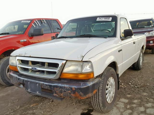 1FTYR10C5YTB00484 - 2000 FORD RANGER WHITE photo 2