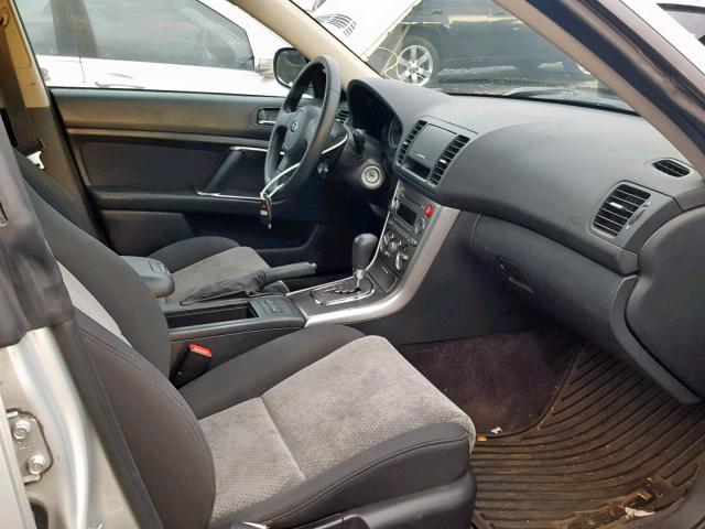 4S4BP61C257370358 - 2005 SUBARU LEGACY OUT SILVER photo 5