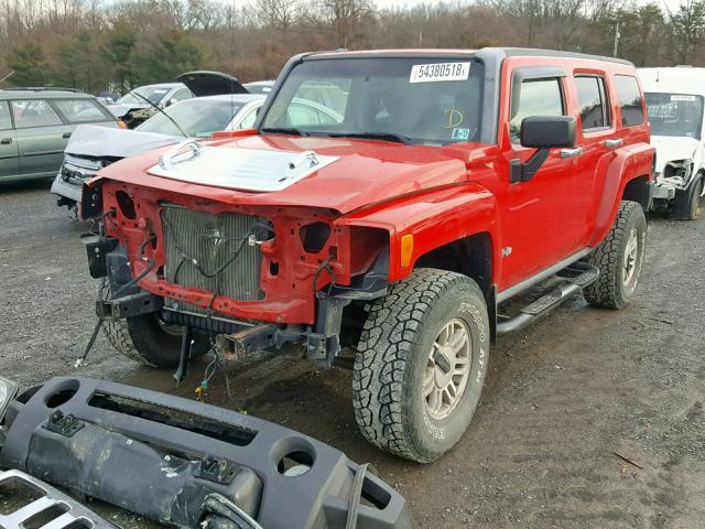 5GTDN136368170039 - 2006 HUMMER H3 RED photo 2