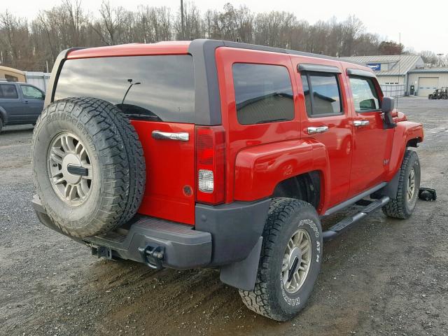 5GTDN136368170039 - 2006 HUMMER H3 RED photo 4