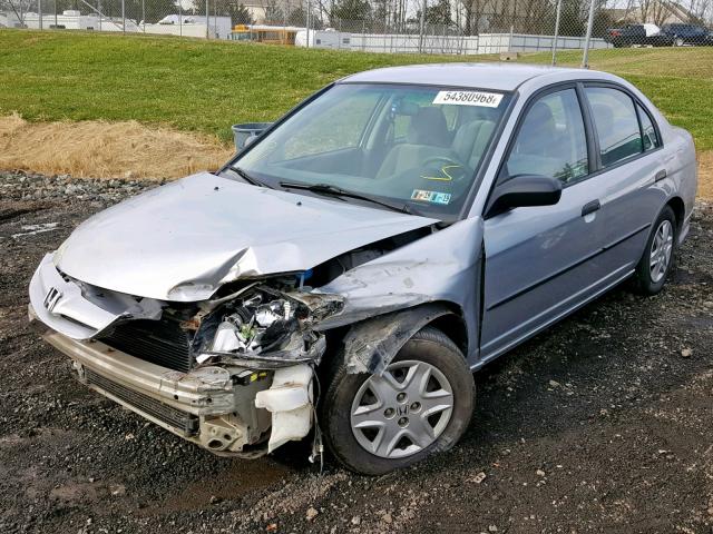 2HGES16304H538451 - 2004 HONDA CIVIC DX V SILVER photo 2