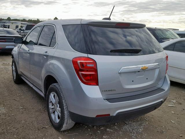 2GNALBEK7H1518776 - 2017 CHEVROLET EQUINOX LS SILVER photo 3