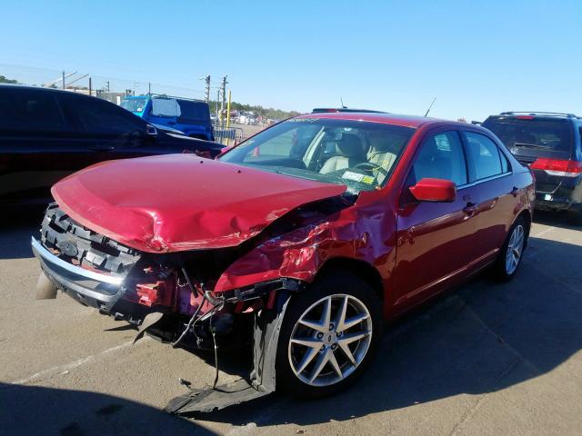 3FAHP0JGXCR202753 - 2012 FORD FUSION SEL RED photo 2