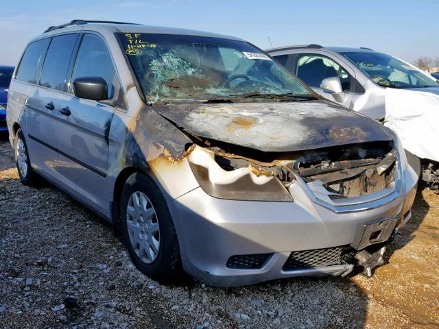 5FNRL3H25AB099262 - 2010 HONDA ODYSSEY LX SILVER photo 1