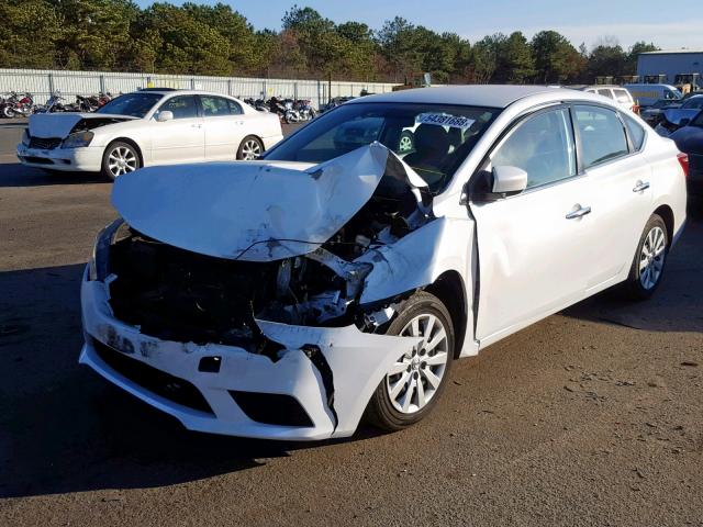 3N1AB7AP9HY303026 - 2017 NISSAN SENTRA S WHITE photo 2