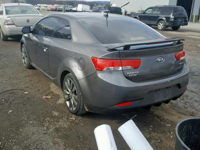 KNAFW6A36D5745751 - 2013 KIA FORTE SX CHARCOAL photo 3