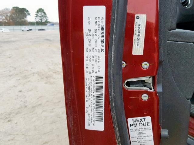 1C4NJDBB8ED591574 - 2014 JEEP COMPASS SP 红色 照片 10