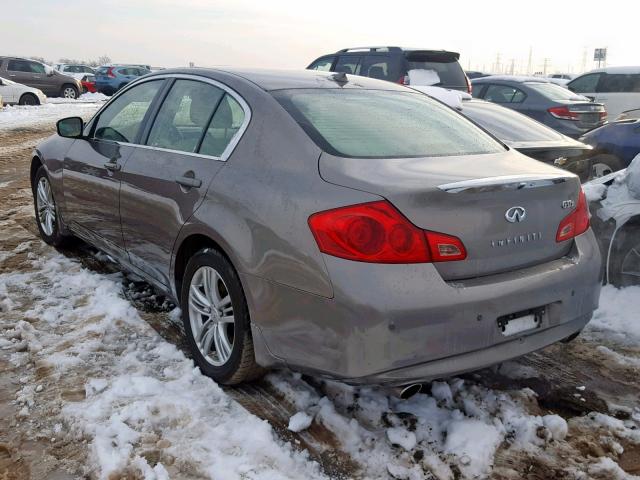 JN1CV6AR9CM673934 - 2012 INFINITI G37 BROWN photo 3