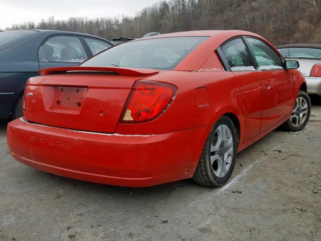 1G8AW12F54Z152426 - 2004 SATURN ION LEVEL RED photo 4