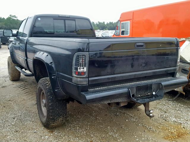 1B7KF23611J547230 - 2001 DODGE RAM 2500 BLACK photo 3