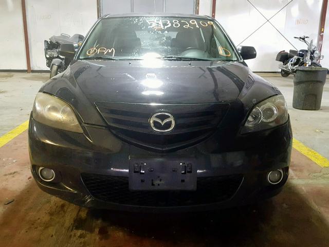 JM1BK144661481767 - 2006 MAZDA 3 HATCHBAC BLACK photo 9