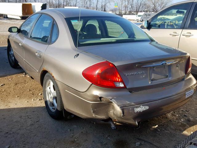 1FAFP55203G272403 - 2003 FORD TAURUS SES TAN photo 3