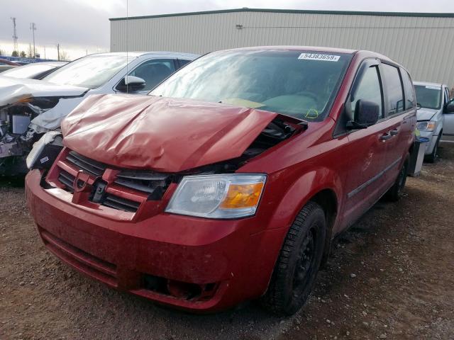 2D4RN4DE7AR223863 - 2010 DODGE GRAND CARA MAROON photo 2