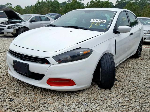 1C3CDFBB1ED719541 - 2014 DODGE DART SXT WHITE photo 2