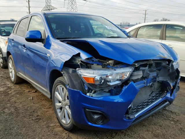 4A4AP3AU6FE014296 - 2015 MITSUBISHI OUTLANDER BLUE photo 1