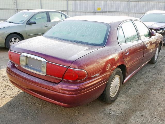 1G4HP54K4Y4196581 - 2000 BUICK LESABRE CU BURGUNDY photo 4