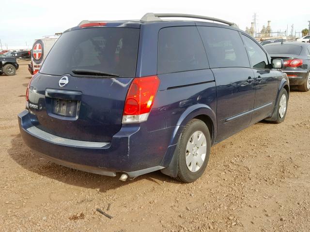 5N1BV28U16N105327 - 2006 NISSAN QUEST S BLUE photo 4