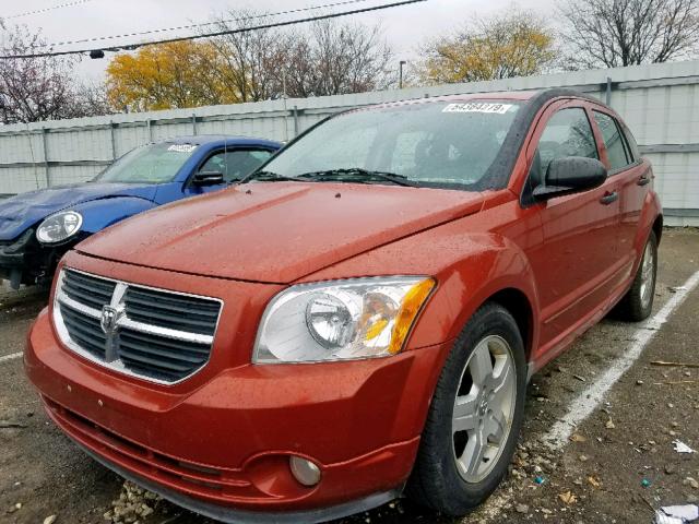 1B3HB48B48D548891 - 2008 DODGE CALIBER SX ORANGE photo 2