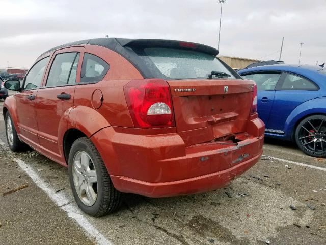 1B3HB48B48D548891 - 2008 DODGE CALIBER SX ORANGE photo 3