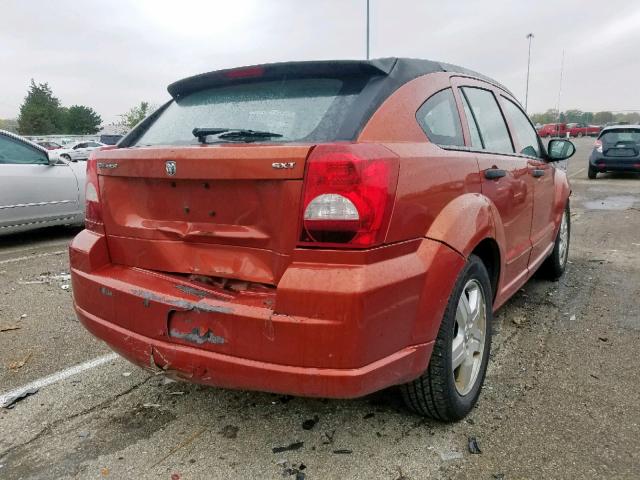 1B3HB48B48D548891 - 2008 DODGE CALIBER SX ORANGE photo 4