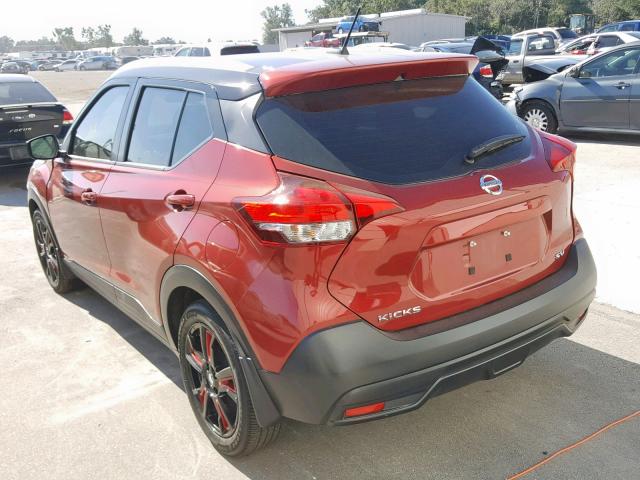 3N1CP5CU7JL505142 - 2018 NISSAN KICKS S RED photo 3