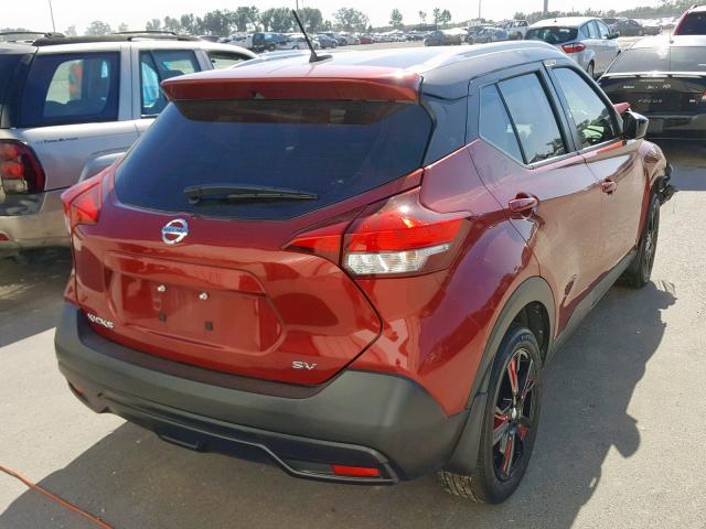 3N1CP5CU7JL505142 - 2018 NISSAN KICKS S RED photo 4