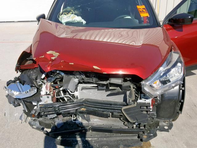 3N1CP5CU7JL505142 - 2018 NISSAN KICKS S RED photo 7