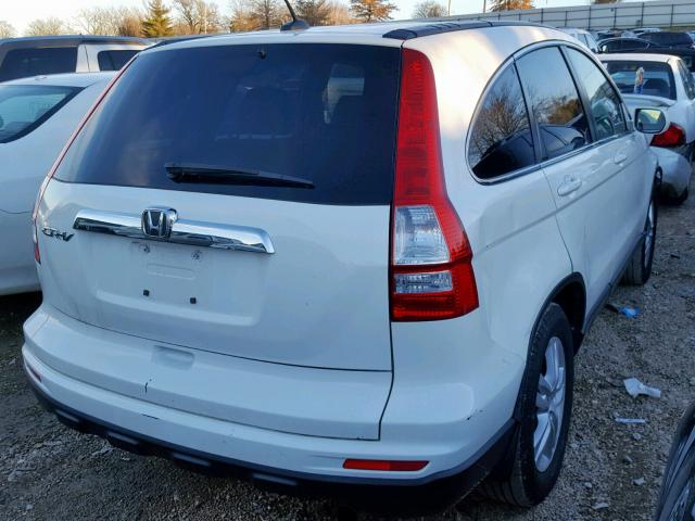 JHLRE3H70AC009747 - 2010 HONDA CR-V EXL WHITE photo 4