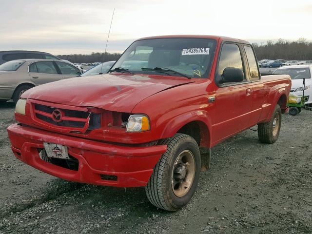 4F4YR16U62TM05233 - 2002 MAZDA B3000 CAB RED photo 2