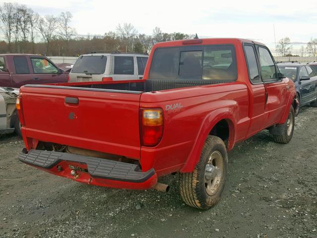 4F4YR16U62TM05233 - 2002 MAZDA B3000 CAB RED photo 4