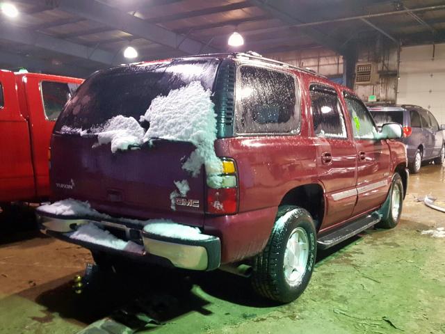 1GKEK13Z14J252828 - 2004 GMC YUKON RED photo 4