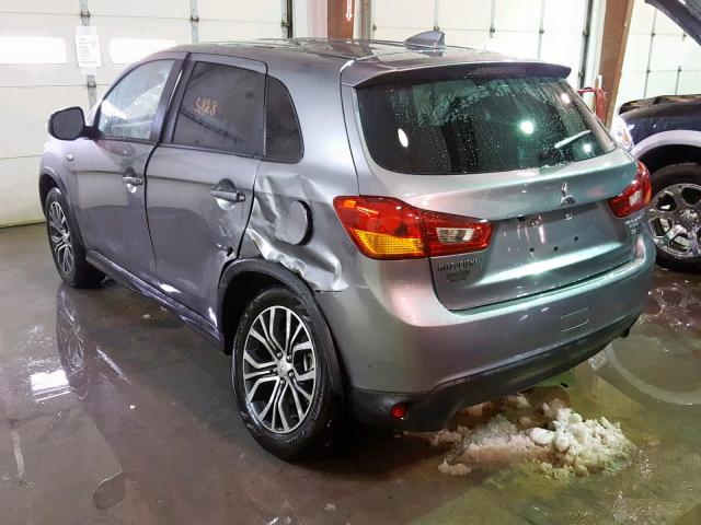 JA4AR3AW1HZ070378 - 2017 MITSUBISHI OUTLANDER GRAY photo 3