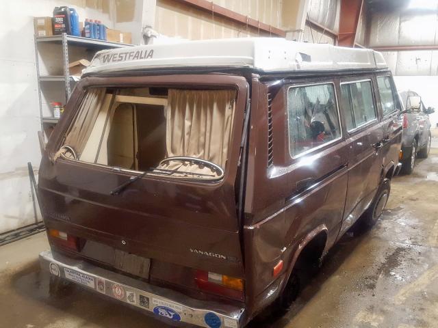 WV2ZB0255FH108992 - 1985 VOLKSWAGEN VANAGON CA BROWN photo 4