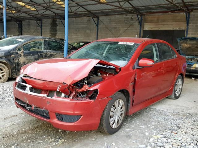 JA32U2FU7FU009569 - 2015 MITSUBISHI LANCER ES RED photo 2