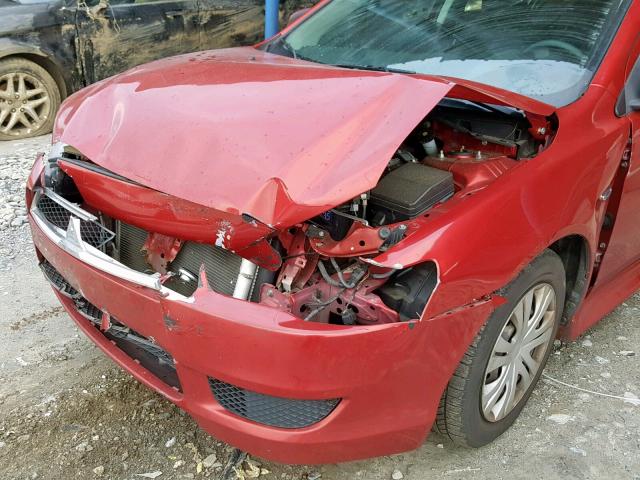 JA32U2FU7FU009569 - 2015 MITSUBISHI LANCER ES RED photo 9