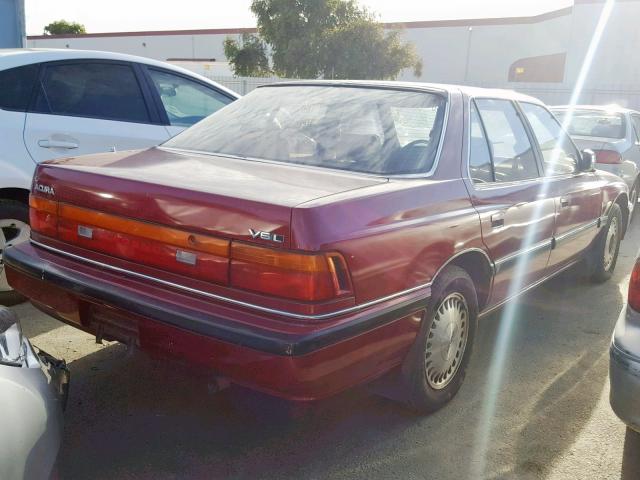 JH4KA4660KC019253 - 1989 ACURA LEGEND LL BURGUNDY photo 4