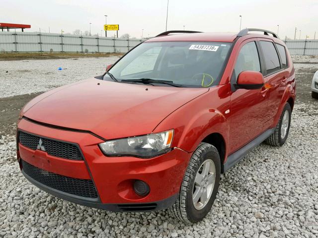 JA4AS2AW8AZ016080 - 2010 MITSUBISHI OUTLANDER RED photo 2